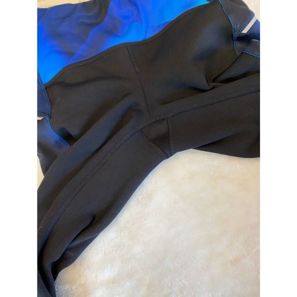 Athleta Magnet Power Lift Tight Compression Pants Blue Black Reflective XS - Picture 10 of 14